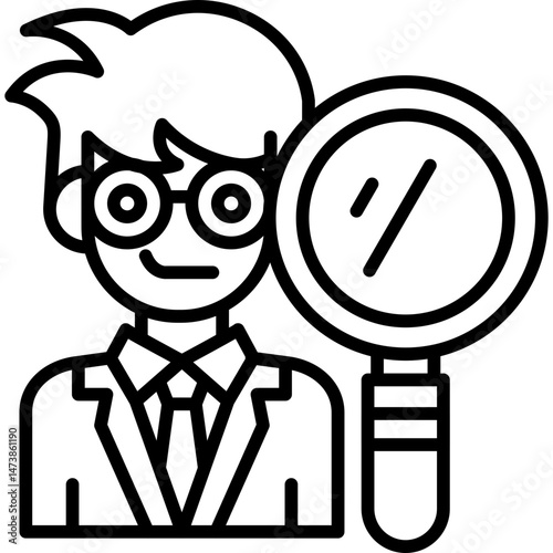 Auditor Icon Vector Element