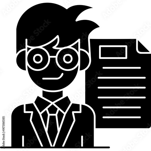Accountant Icon Vector Element