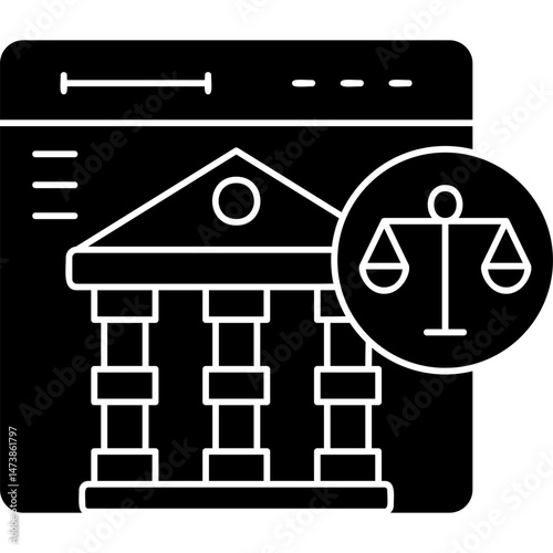 Court Icon Vector Element