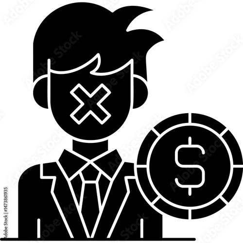 Silent Money Icon Vector Element