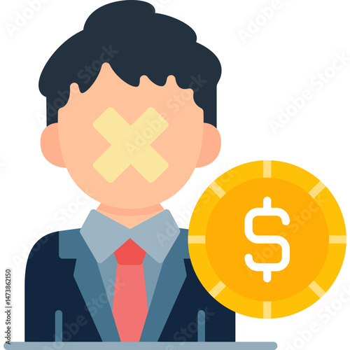 Silent Money Icon Vector Element
