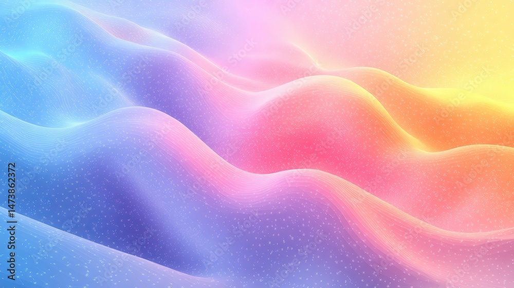 Obraz premium Abstract colorful wavy shapes