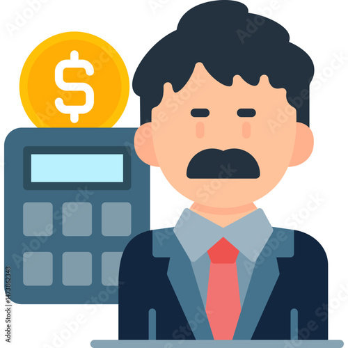 Accountant Icon Vector Element