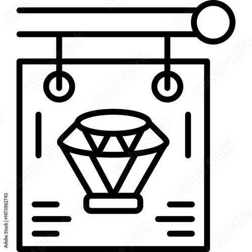 Hotel Sign Icon Vector Element