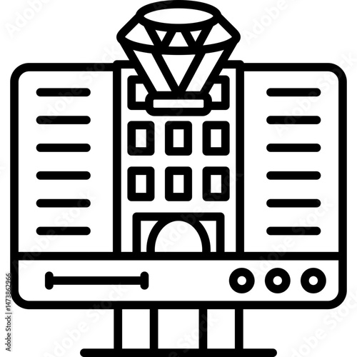 Online Reservation Icon Vector Element