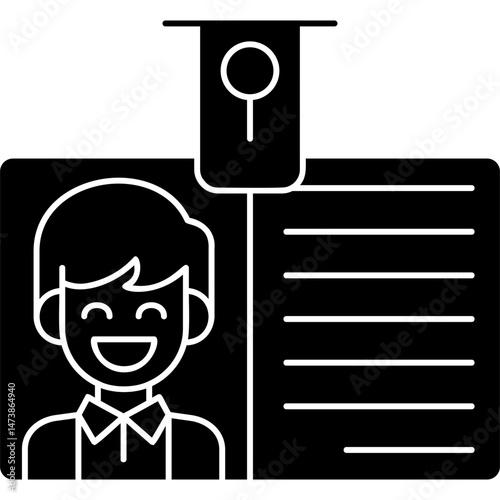 Id Card Icon Vector Element