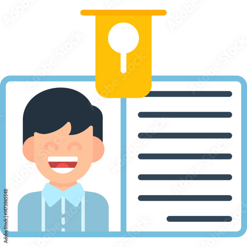 Id Card Icon Vector Element