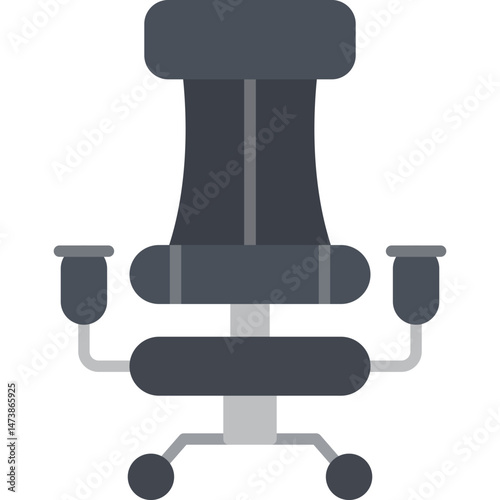 Desk Chair Icon Vector Element