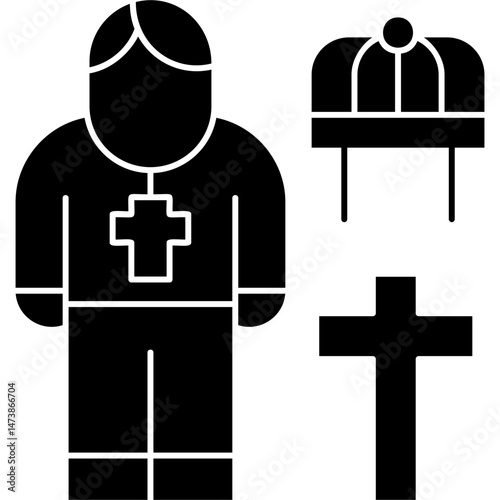 Priest Icon Vector Element