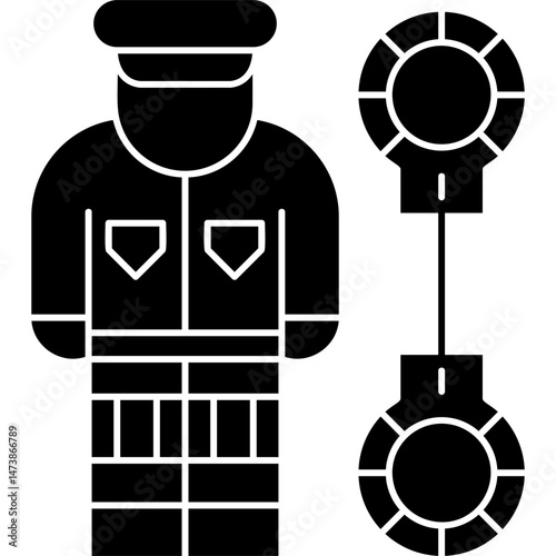 Policeman Icon Vector Element