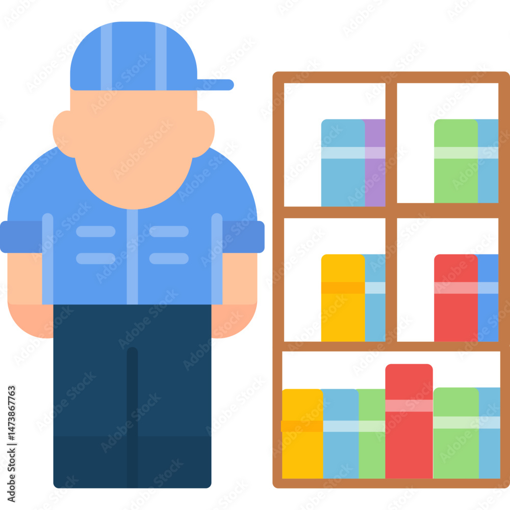 Librarian Icon Vector Element Librarian Icon Vector Element