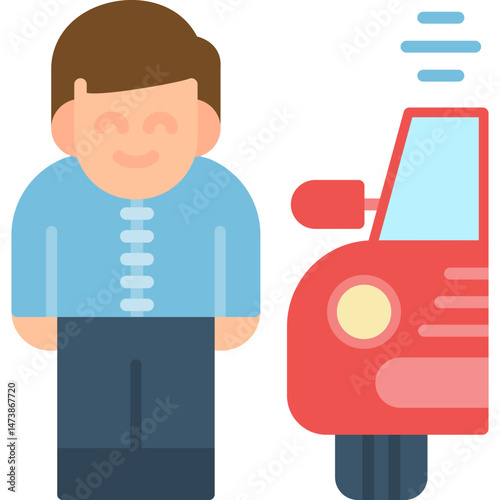 Chauffeur Icon Vector Element