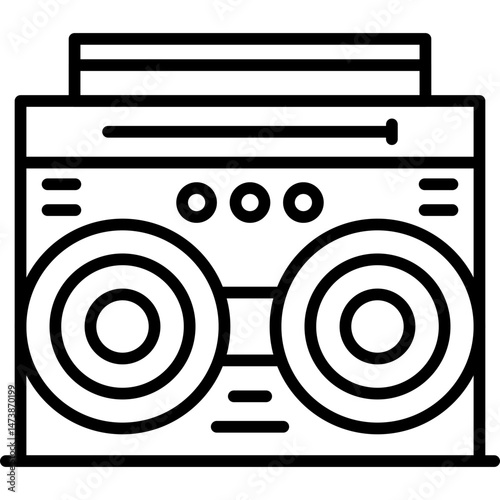 Radio Icon Vector Element
