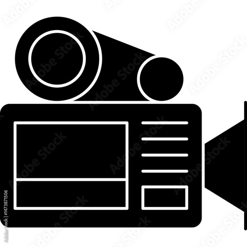 Video Camera Icon Vector Element