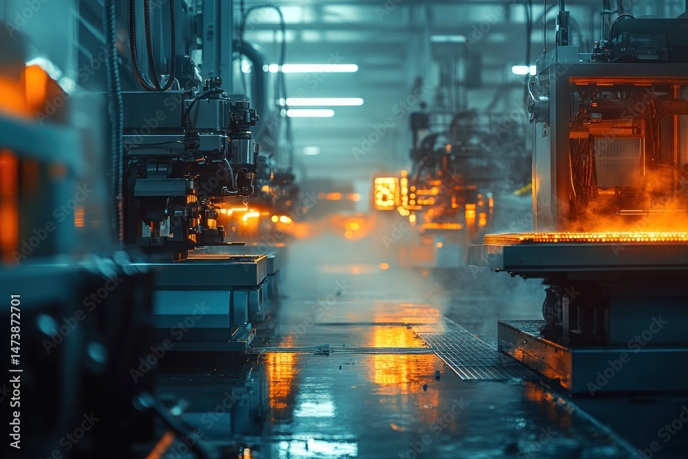 Fototapeta premium Industrial metal processing facility