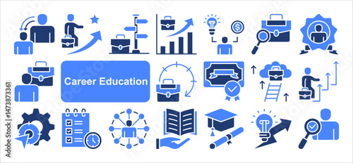 Career Education  icon collection set