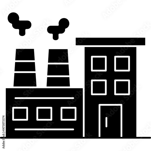 Factory Icon Vector Element