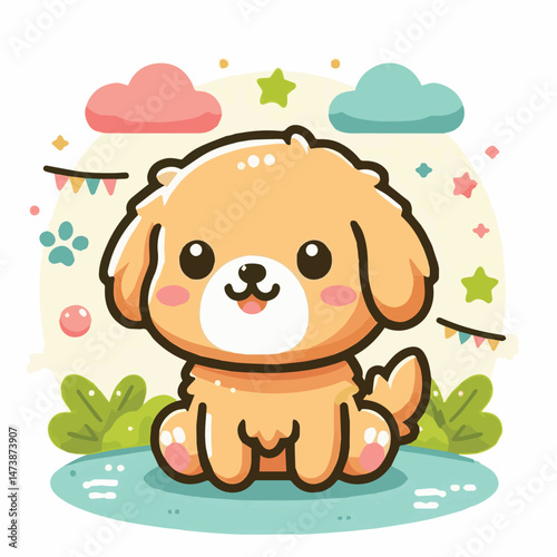 puppy, animal, dog, cute, pet, canine, adorable, happy, domestic, funny, beautiful, background, portrait, brown, breed, isolated, young, mammal, sitting, friend, white, doggy, kitten, nature, pedigree