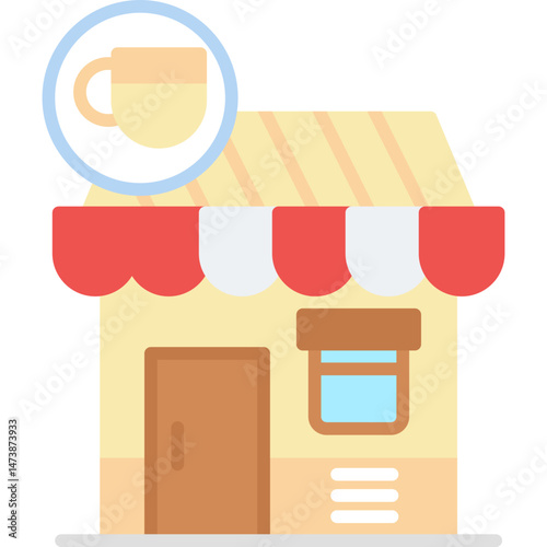 Coffee Shop Icon Vector Element