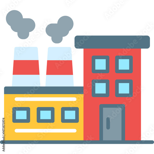 Factory Icon Vector Element
