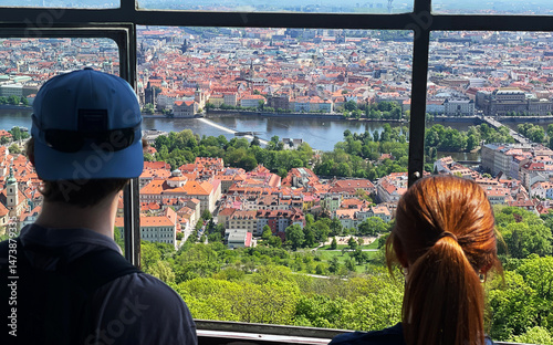 Photography Looking out a tower window over Europe