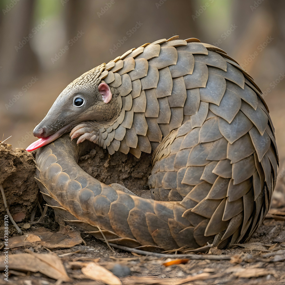 Fototapeta premium the sunda pangolin