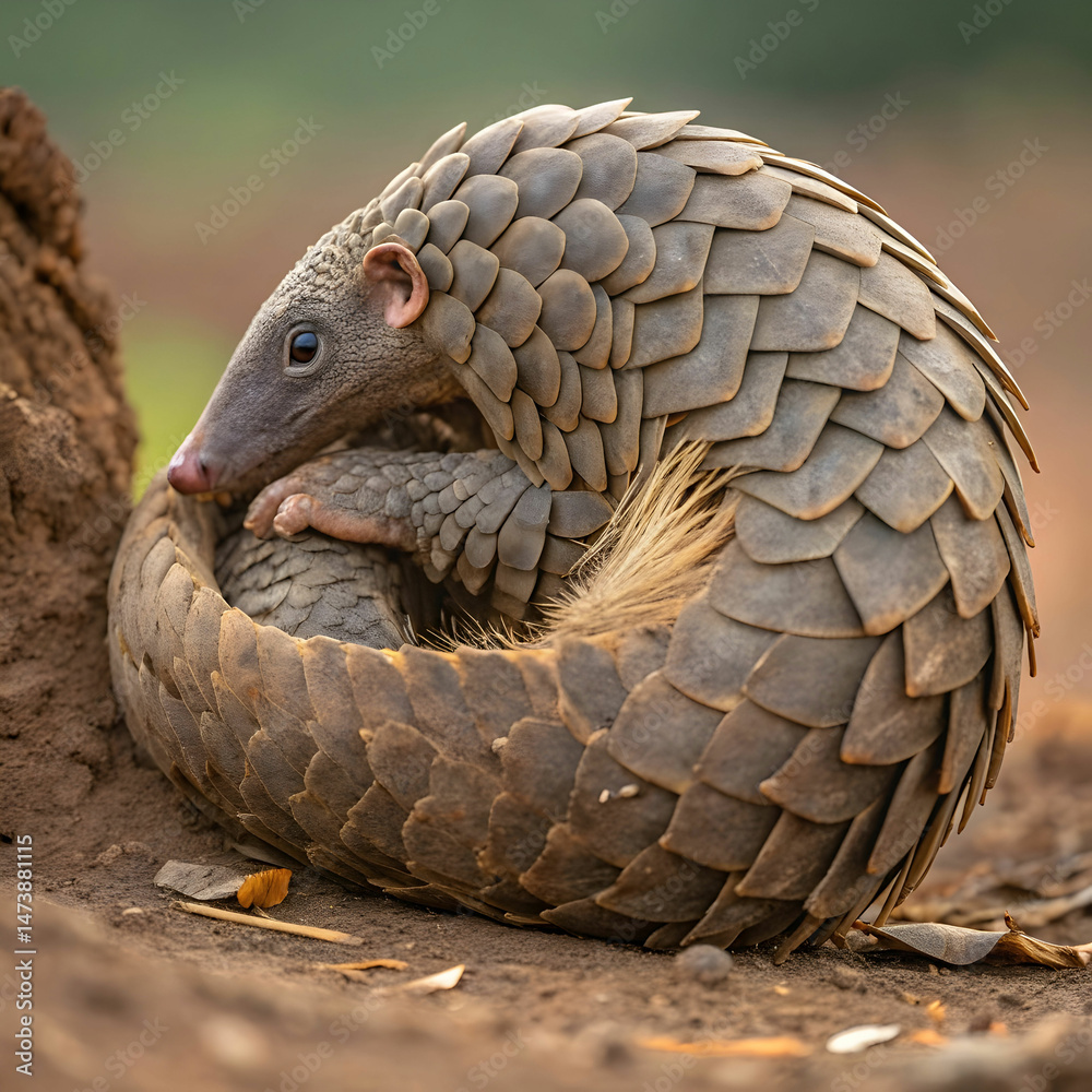 Fototapeta premium the sunda pangolin