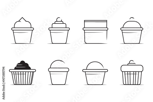Souffl� ultra minimalist icon artwork set