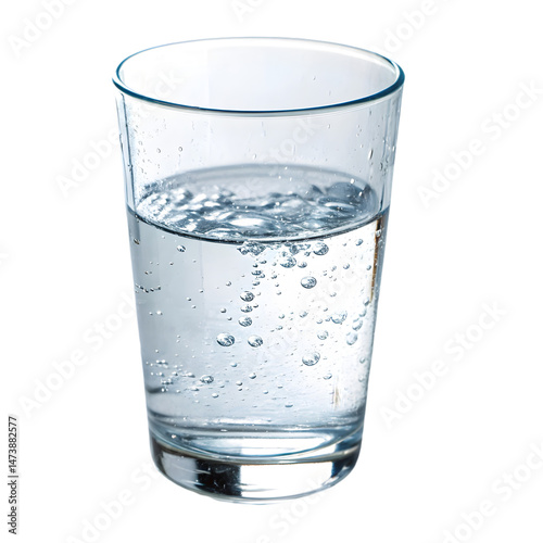 Glass of clean water isolated on white background