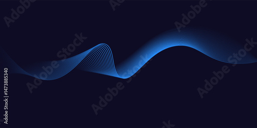 Abstract blue background with flowing lines for futuristic concept. Dynamic waves. vector illustration. eps 10