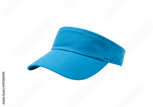 Light Blue Visor Hat Sun Visor Cap Golf Visor Womens Visor Mens Visor Breathable Sun Hat Summer Visor Perforated Visor Fashion Accessory Sport Visor isolated on white background