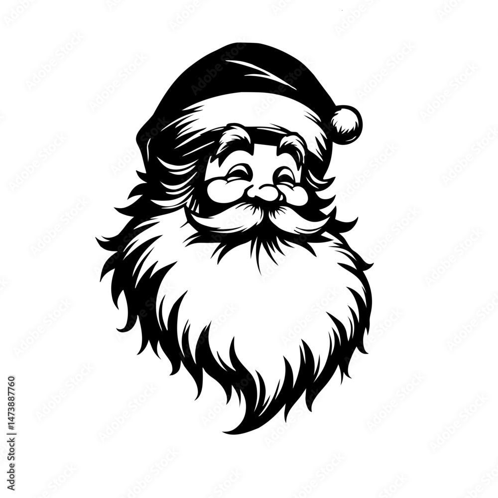 Obraz premium silhouette of Santa Claus vector