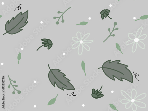 Floral pattern in the blooming botanical Motifs scattered random. Seamless texture. For fashion prints. Printing with in hand drawn 