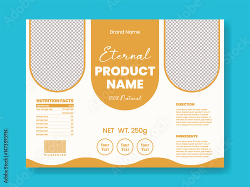 Products Packaging Label design for cosmetic, beauty and skin care products flyer, poster, brochure, cover template,  with Nutritional Information and Product Details organic floral vector background