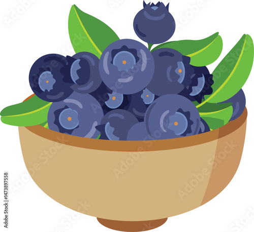 Bowlful of Fresh and Ripe Blueberries