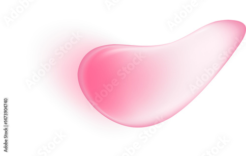 Pink water drop. Collagen and serum liquid gel texture. Cosmetic oil for beauty and skincare with moisture effect