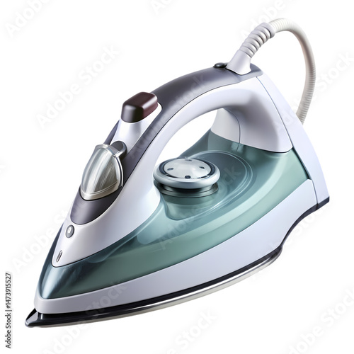Efficient Home Ironing Modern Electric Iron for WrinkleFree Clothes isolated on transparent background
