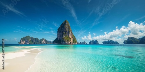 Similan Islands Sail Rock Beach, Turquoise Waters, Thailand Scenery
