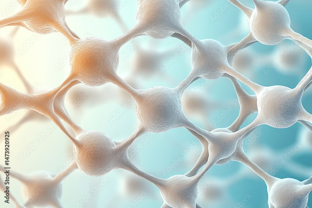 Fototapeta premium Visualization of the molecular structure of H2O