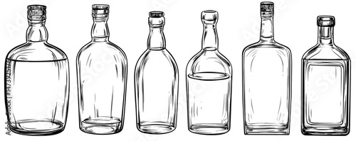 set of medical bottles