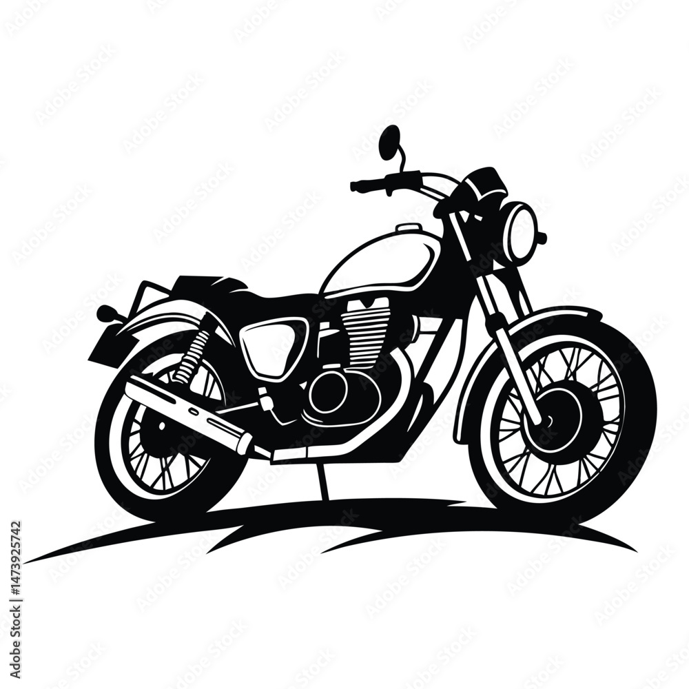 Motorcycle silhouettes Clip art isolated vector illustration on a white background Motorcycle silhouettes Clip art isolated vector illustration on a white background