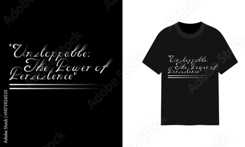 Motivational speech font design black t-shirt vector