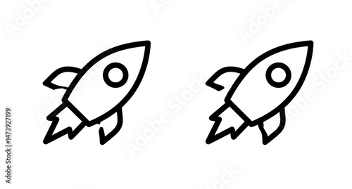 A modern rocket icon exists, as do rocket signs and icons, and a launch of a rocket occurred
