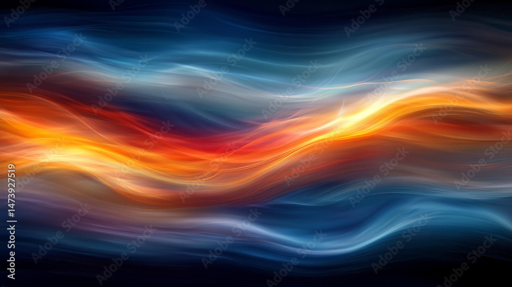 Fototapeta premium Abstract energetic waves of color