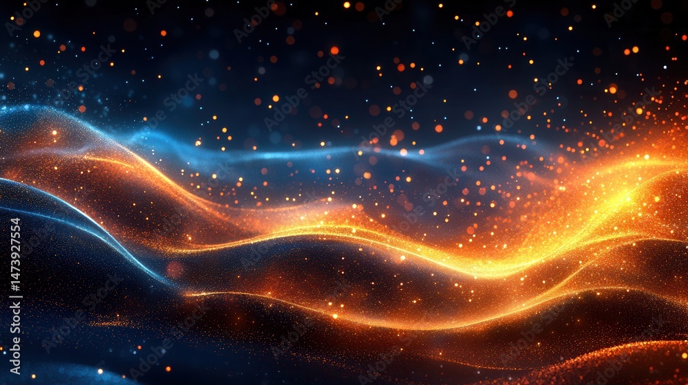 Obraz premium Abstract energetic waves of light