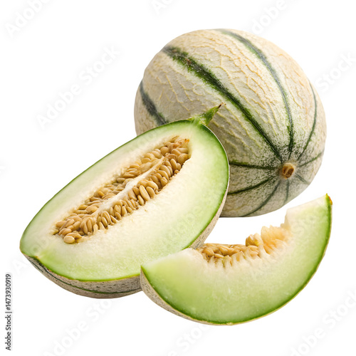 melon isolated on white background