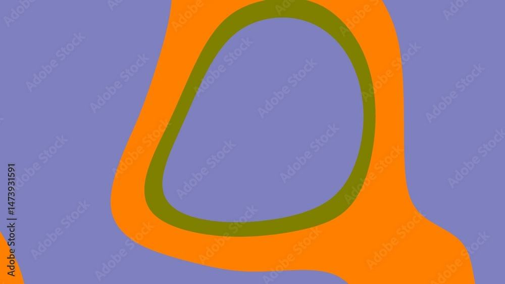 Flat abstract shape with bold color
