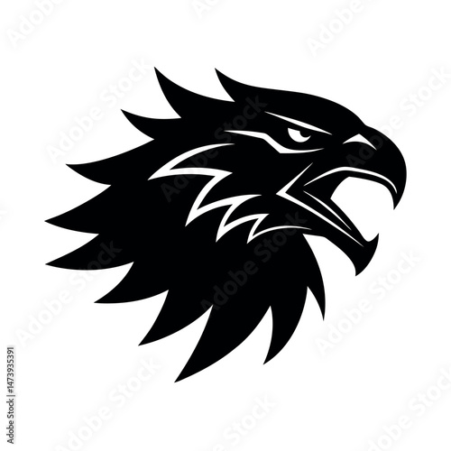 Enraged Eagle Glare Mascot Logo Vector Design