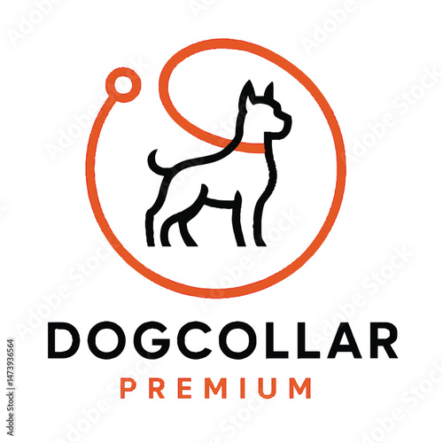 dog collar logo vector icon illustration