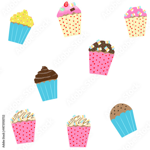 Cupcakes muffin decoration marshmallow